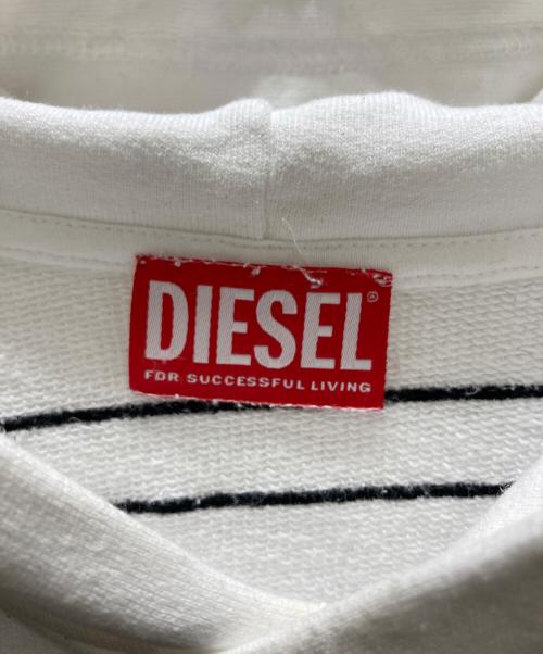DIESEL（ディーゼル）DIESEL (ディーゼル) プルオーバーパーカー ホワイト サイズ:SIZE Sの古着・服飾アイテム