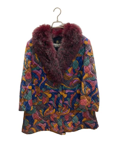 YAMAOKA（ヤマオカ）yamaoka (ヤマオカ) ファー中綿コート マルチカラー サイズ:表記無しの古着・服飾アイテム