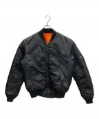 AVIREXアヴィレックス）の古着「COMMERCIAL LOGO MA-1フライトジャケット」｜ブラック