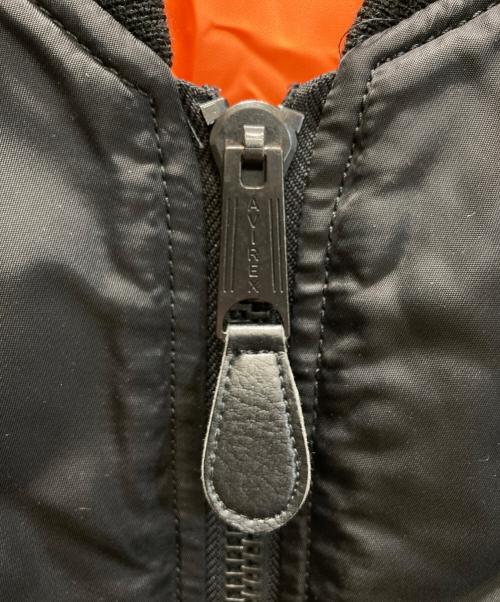 AVIREX（アヴィレックス）AVIREX (アヴィレックス) COMMERCIAL LOGO MA-1フライトジャケット ブラック サイズ:SIZE Lの古着・服飾アイテム