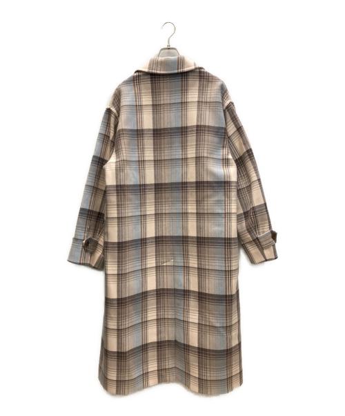 AURALEE（オーラリー）AURALEE (オーラリー) WOOL CHECK MELTON LONG SOUTIEN COLLAR COAT マルチカラー サイズ:SIZE 4の古着・服飾アイテム