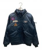 AVIREXアヴィレックス）の古着「USTOM CWU TOP GUN フライトジャケット」｜ネイビー