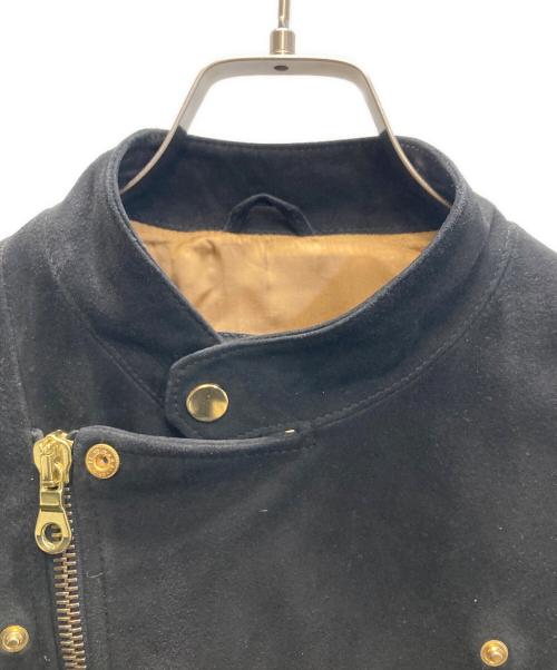 Cinquanta（チンクワンタ）Cinquanta (チンクワンタ) スウェードダブルライダースジャケット ブラック サイズ:46の古着・服飾アイテム