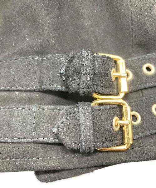 Cinquanta（チンクワンタ）Cinquanta (チンクワンタ) スウェードダブルライダースジャケット ブラック サイズ:46の古着・服飾アイテム