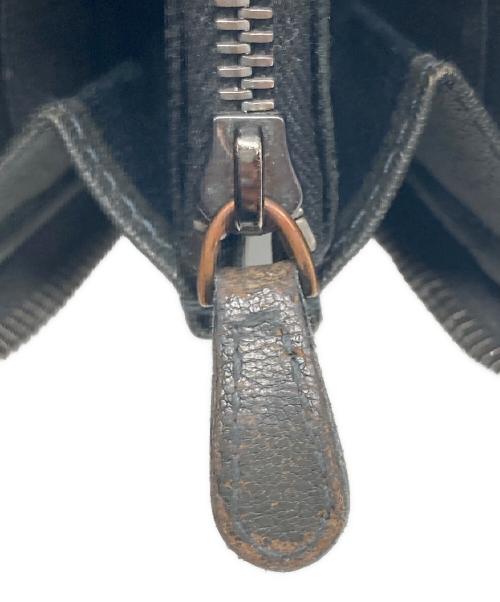 BOTTEGA VENETA（ボッテガベネタ）BOTTEGA VENETA (ボッテガベネタ) イントレチャートラウンドジップウォレット グレー×ブラウンの古着・服飾アイテム