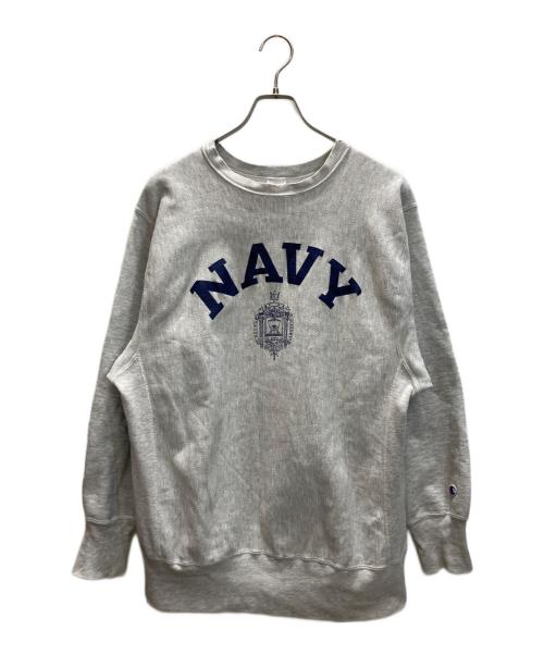 Champion（チャンピオン）Champion (チャンピオン) 90s リバースウィーブスウェット グレー×ネイビー サイズ:XLの古着・服飾アイテム