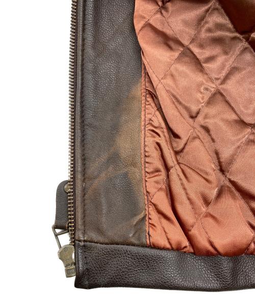 HARLEY-DAVIDSON（ハーレーダビッドソン）HARLEY-DAVIDSON (ハーレーダビッドソン) シングルライダース レザージャケット ブラウン サイズ:40の古着・服飾アイテム