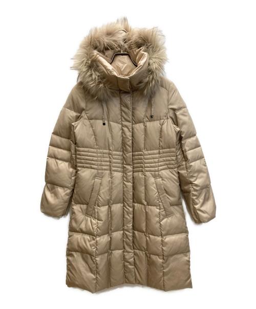 23区（ニジュウサンク）23区 (ニジュウサンク) 洗えるフード付きロングダウンコート ベージュ サイズ:40の古着・服飾アイテム