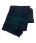 JOHNSTONS OF ELGIN（ジョンストンズオブエルガン）の古着「チェック柄マフラー」｜グリーン×ネイビー
