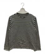 Maison Kinemaメゾン キネマ）の古着「ボーダーカットソー」｜ブラック×ベージュ