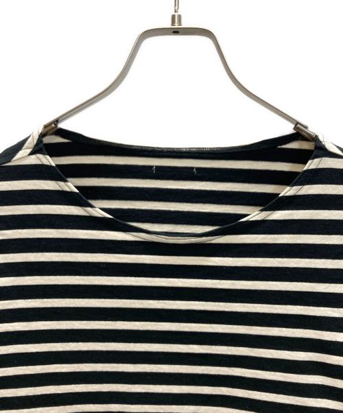 Maison Kinema（メゾン キネマ）Maison Kinema (メゾン キネマ) ボーダーカットソー ブラック×ベージュ サイズ:Mの古着・服飾アイテム