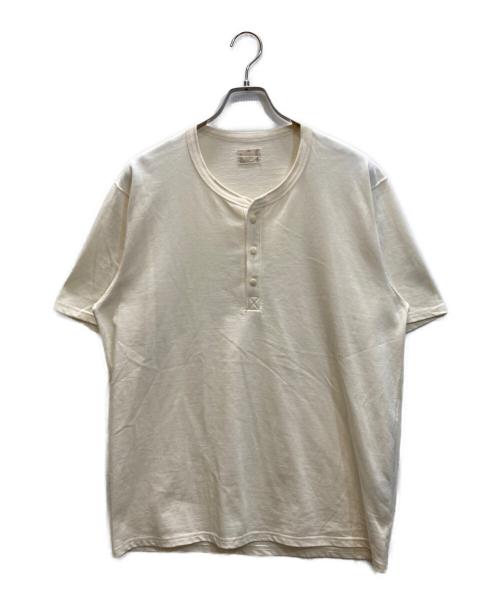 PABLO VINCI（パブロビンチ）PABLO VINCI (パブロビンチ) ヘンリーネックTシャツ ベージュ サイズ:Lの古着・服飾アイテム