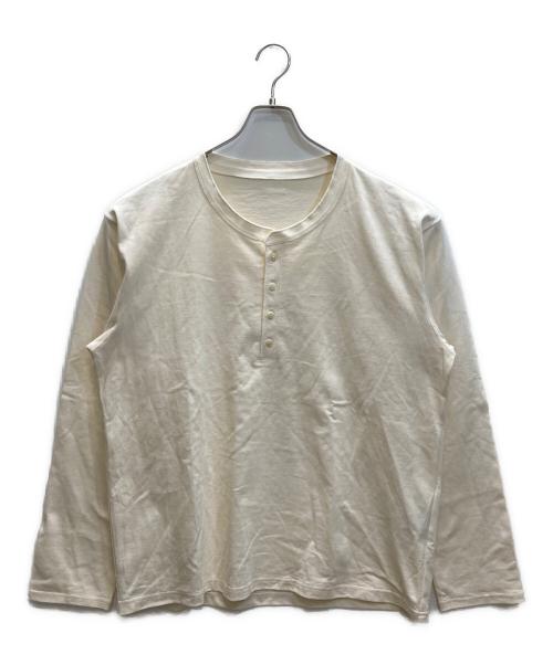 Maison Kinema（メゾン キネマ）Maison Kinema (メゾン キネマ) ヘンリーネックカットソー ベージュ サイズ:Lの古着・服飾アイテム