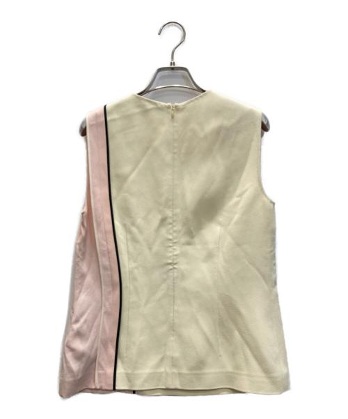 FENDI（フェンディ）FENDI (フェンディ) ノースリーブブラウス ベージュ×ピンク サイズ:40の古着・服飾アイテム