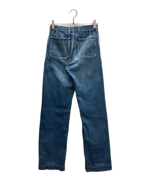 45rpm bakkurii（フォーティーファイブアールピーエム）45rpm Bakkurii (フォーティーファイブアールピーエム) ワイドデニム巻きパンツ インディゴ サイズ:SIZE 1の古着・服飾アイテム