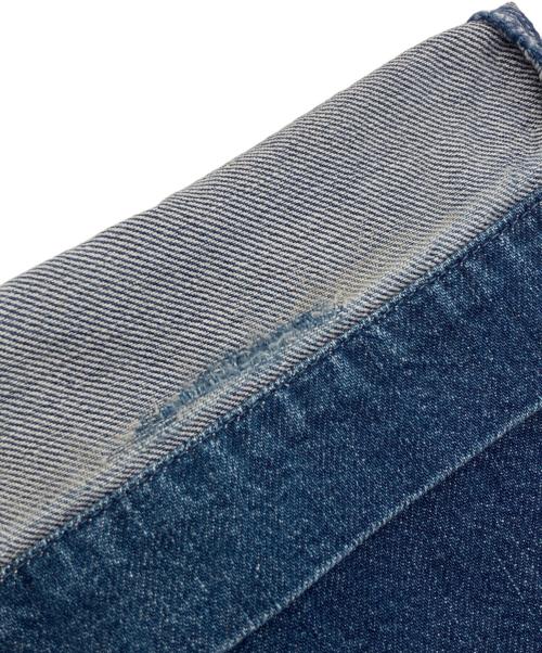 45rpm bakkurii（フォーティーファイブアールピーエム）45rpm Bakkurii (フォーティーファイブアールピーエム) ワイドデニム巻きパンツ インディゴ サイズ:SIZE 1の古着・服飾アイテム