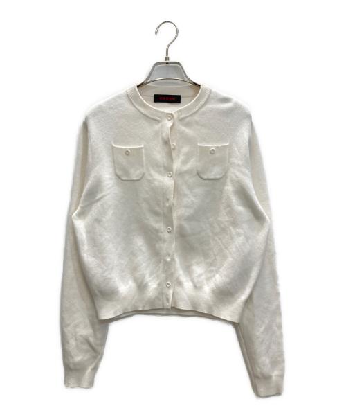 CABAN（キャバン）CABaN (キャバン) コットンカシミヤ クルーネックカーディガン ベージュ サイズ:SIZE Sの古着・服飾アイテム