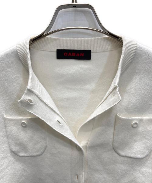 CABAN（キャバン）CABaN (キャバン) コットンカシミヤ クルーネックカーディガン ベージュ サイズ:SIZE Sの古着・服飾アイテム