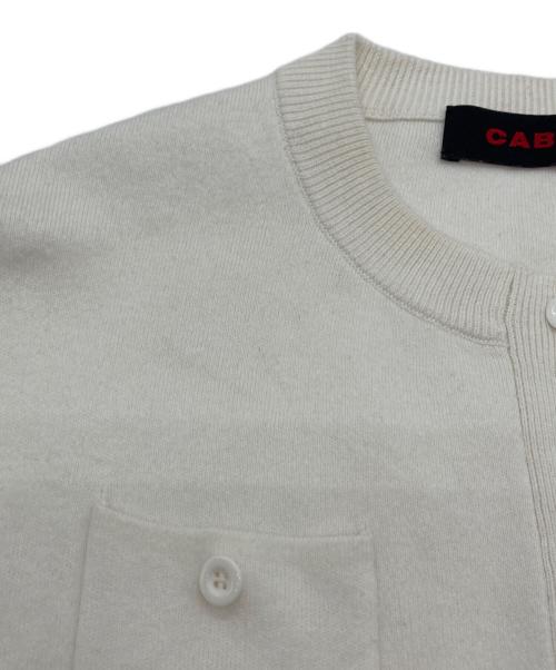 CABAN（キャバン）CABaN (キャバン) コットンカシミヤ クルーネックカーディガン ベージュ サイズ:SIZE Sの古着・服飾アイテム