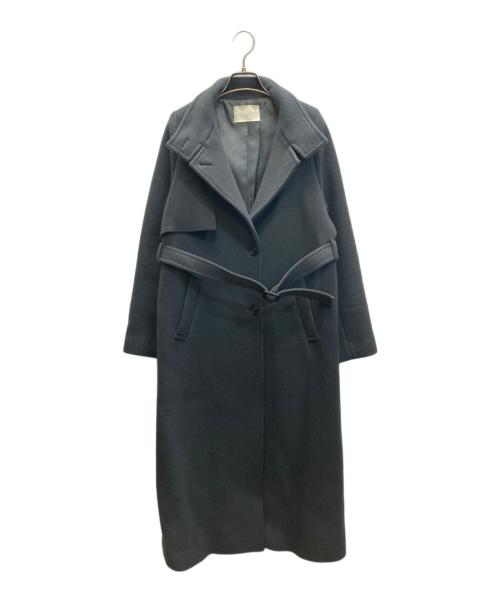 PUBLIC TOKYO（パブリックトウキョウ）PUBLIC TOKYO (パブリックトウキョウ) アシメオーバーヨークコート グレー サイズ:01の古着・服飾アイテム