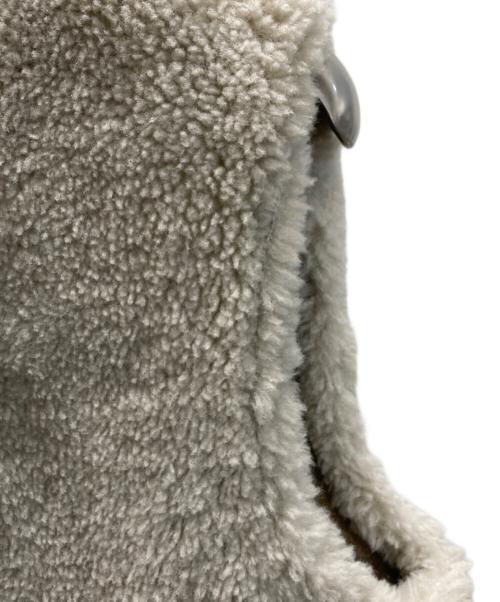 MACPHEE（マカフィー）MACPHEE (マカフィー) エコムートン ジップアップジレ ベージュ サイズ:36の古着・服飾アイテム