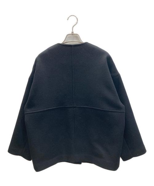 JOURNAL STANDARD（ジャーナルスタンダード）JOURNAL STANDARD (ジャーナルスタンダード) スーパー140ビーバーノーカラーショートコート ブラック サイズ:SIZE Sの古着・服飾アイテム