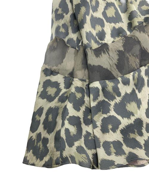 sacai（サカイ）sacai (サカイ) レオパードドッキングニットドレスワンピース グリーン サイズ:SIZE 1の古着・服飾アイテム