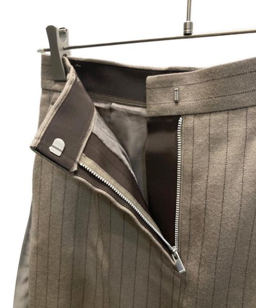 sacai（サカイ）sacai (サカイ) ウール 異素材 ドッキング プリーツスカート ベージュ サイズ:SIZE 1の古着・服飾アイテム