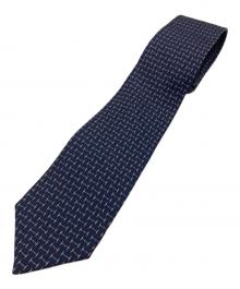 HERMES（エルメス）の古着「ファソネH シルクネクタイ」｜ネイビー