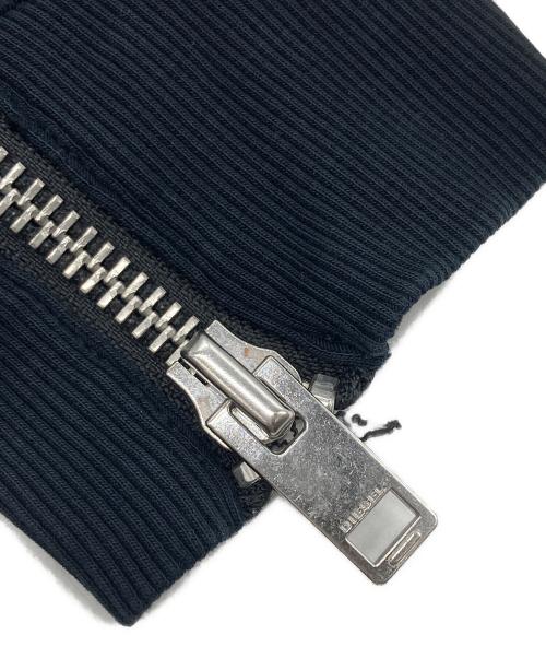 DIESEL（ディーゼル）DIESEL (ディーゼル) ジップデザインクルーネックスウェット ブラック サイズ:XSの古着・服飾アイテム