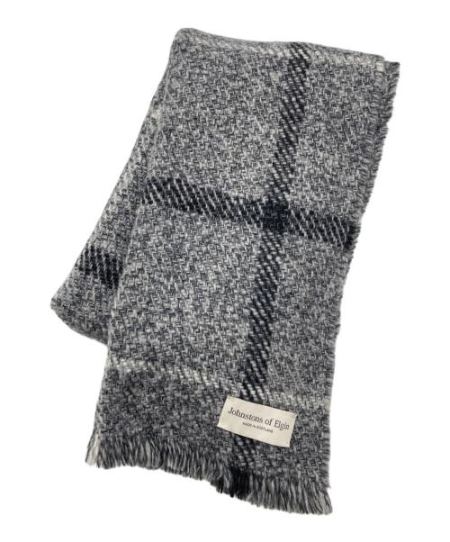 JOHNSTONS OF ELGIN（ジョンストンズオブエルガン）JOHNSTONS OF ELGIN (ジョンストンズオブエルガン) チェックストール グレー サイズ:下記参照の古着・服飾アイテム
