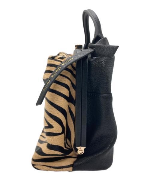 mica della valle（ミカ デラ ヴァッレ）mica della valle (ミカ デラ ヴァッレ) cubetto ベージュ×ブラック サイズ:下記参照の古着・服飾アイテム