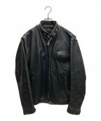 Schottショット）の古着「ボアライナー付 シングルライダースジャケット」｜ブラック