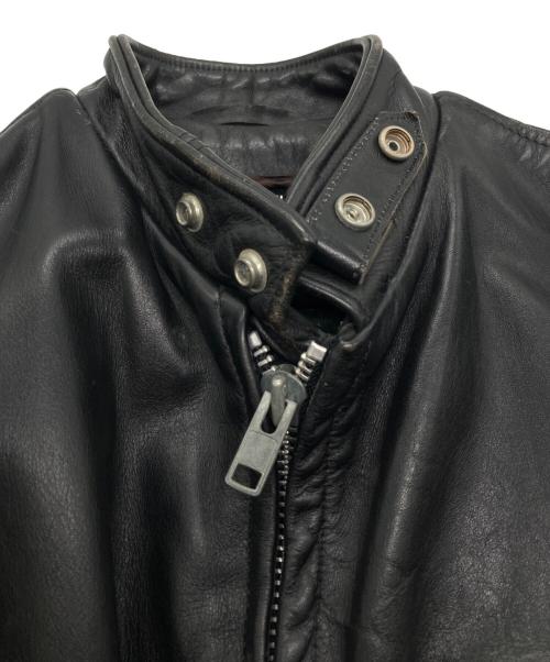 Schott（ショット）Schott (ショット) ボアライナー付 シングルライダースジャケット ブラック サイズ:SIZE 38の古着・服飾アイテム