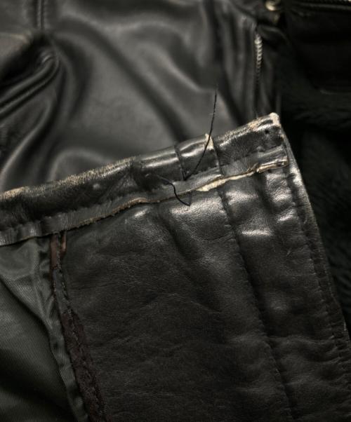 Schott（ショット）Schott (ショット) ボアライナー付 シングルライダースジャケット ブラック サイズ:SIZE 38の古着・服飾アイテム