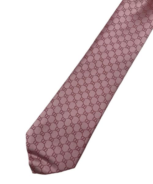 GUCCI（グッチ）GUCCI (グッチ) GGシルク柄ネクタイ ピンク サイズ:下記参照の古着・服飾アイテム