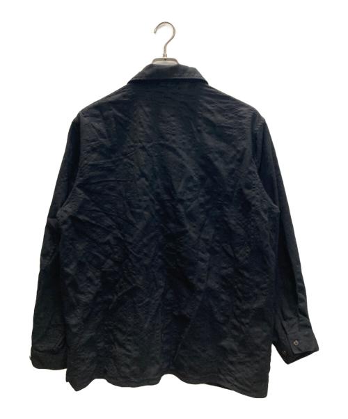 BLURHMS（ブラームス）blurhms (ブラームス) Wool Voile Gusset PKT Shirt/ウール・ヴォイル・ガセット・ポケット・シャツ ブラック サイズ:3の古着・服飾アイテム