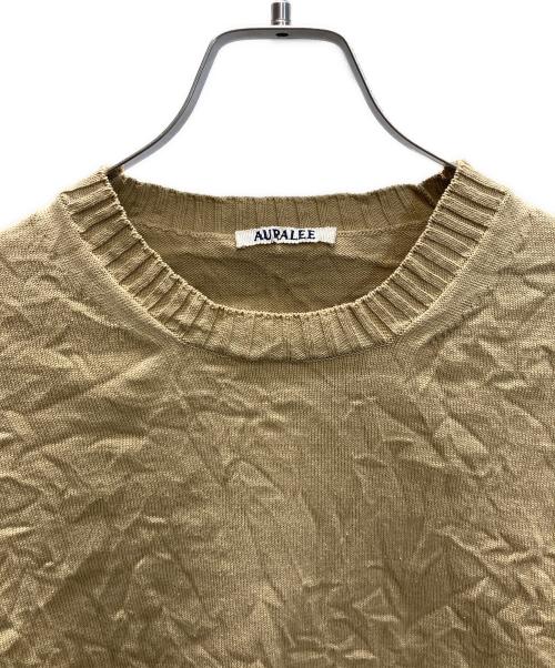 AURALEE（オーラリー）AURALEE (オーラリー) WRINKLED DRY COTTON KNIT PO ベージュ サイズ:3の古着・服飾アイテム