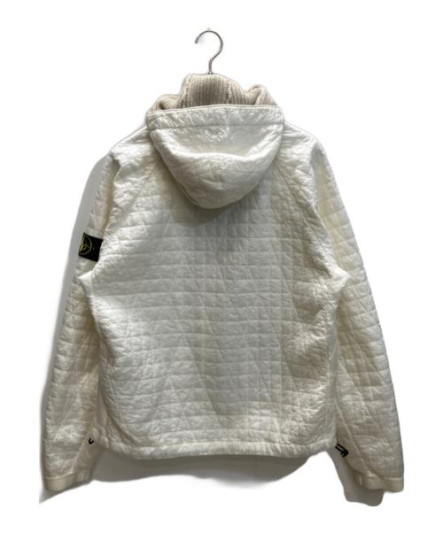 STONE ISLAND（ストーンアイランド）STONE ISLAND (ストーンアイランド) Crinkle reps quilted nylon stretch jacket ホワイト サイズ:Mの古着・服飾アイテム