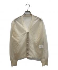 HYKE（ハイク）の古着「SHEER SWEATER CARDIGAN」｜ベージュ