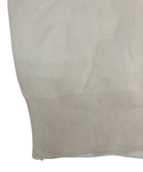 HYKE（ハイク）HYKE (ハイク) SHEER SWEATER CARDIGAN ベージュ サイズ:SIZE 1の古着・服飾アイテム