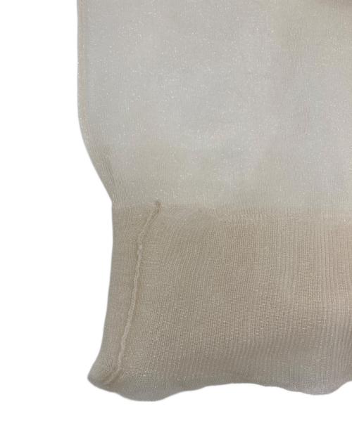 HYKE（ハイク）HYKE (ハイク) SHEER SWEATER CARDIGAN ベージュ サイズ:SIZE 1の古着・服飾アイテム