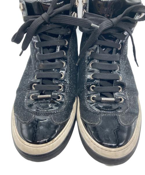 JIMMY CHOO（ジミーチュウ）JIMMY CHOO (ジミーチュウ) ハイカットスニーカー ブラック サイズ:42の古着・服飾アイテム