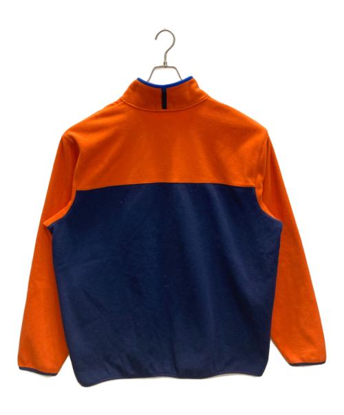 POLO RALPH LAUREN（ポロ・ラルフローレン）POLO RALPH LAUREN (ポロ・ラルフローレン) ハーフスナップ フリースプルオーバー オレンジ×ネイビー サイズ:XXLの古着・服飾アイテム