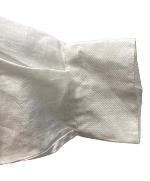 KAGURE（カグレ）kagure (カグレ) ラミースタンドカラーショートシャツ ホワイト サイズ:Freeの古着・服飾アイテム