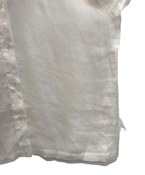 KAGURE（カグレ）kagure (カグレ) ラミースタンドカラーショートシャツ ホワイト サイズ:Freeの古着・服飾アイテム