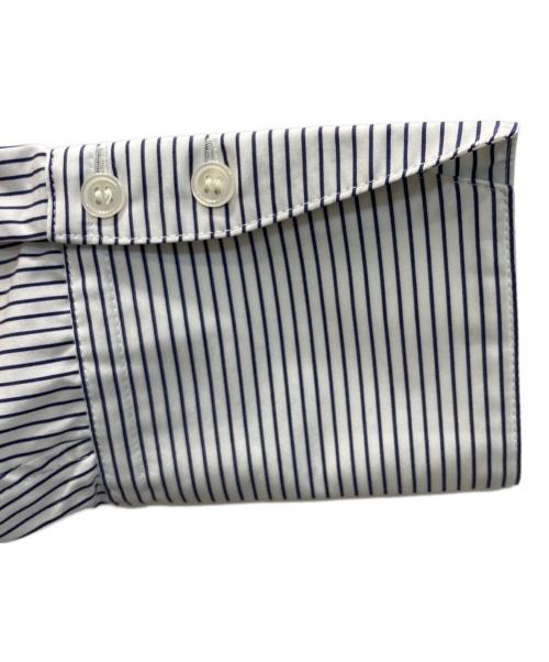 JOURNAL STANDARD（ジャーナルスタンダード）JOURNAL STANDARD (ジャーナルスタンダード) ハイカウントコットンクロップドシャツ ホワイト×グレー サイズ:表記無しの古着・服飾アイテム