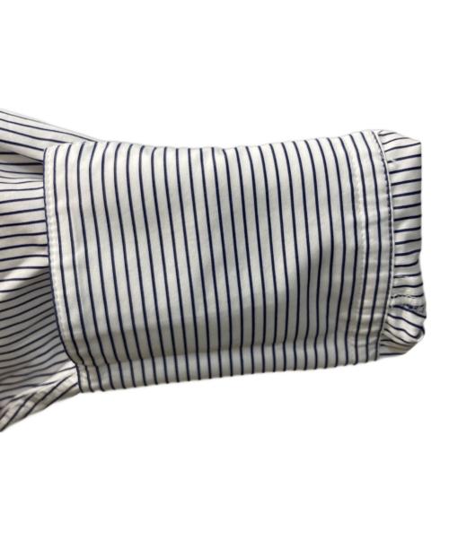 JOURNAL STANDARD（ジャーナルスタンダード）JOURNAL STANDARD (ジャーナルスタンダード) ハイカウントコットンクロップドシャツ ホワイト×グレー サイズ:表記無しの古着・服飾アイテム