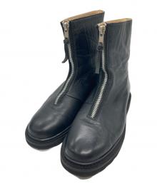 Caminando（カミナンド）の古着「フロントジップ ショートブーツ」｜ブラック