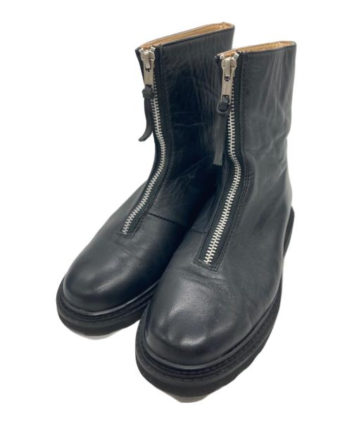 Caminando（カミナンド）Caminando (カミナンド) フロントジップ ショートブーツ ブラック サイズ:SIZE 6の古着・服飾アイテム